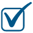 blue check mark icon