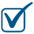 blue check mark