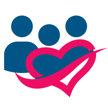 decorative image of people icons and a heart