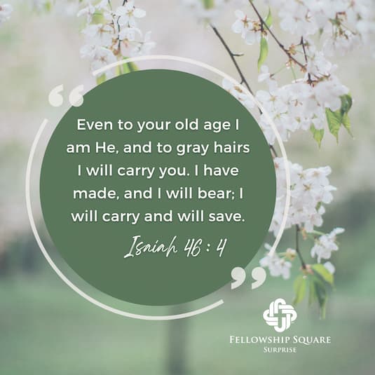 Even to your old age I am He, and to gray hairs I will carry you. I have made, and I will bear; I will carry and will save. - Isaiah 46:4