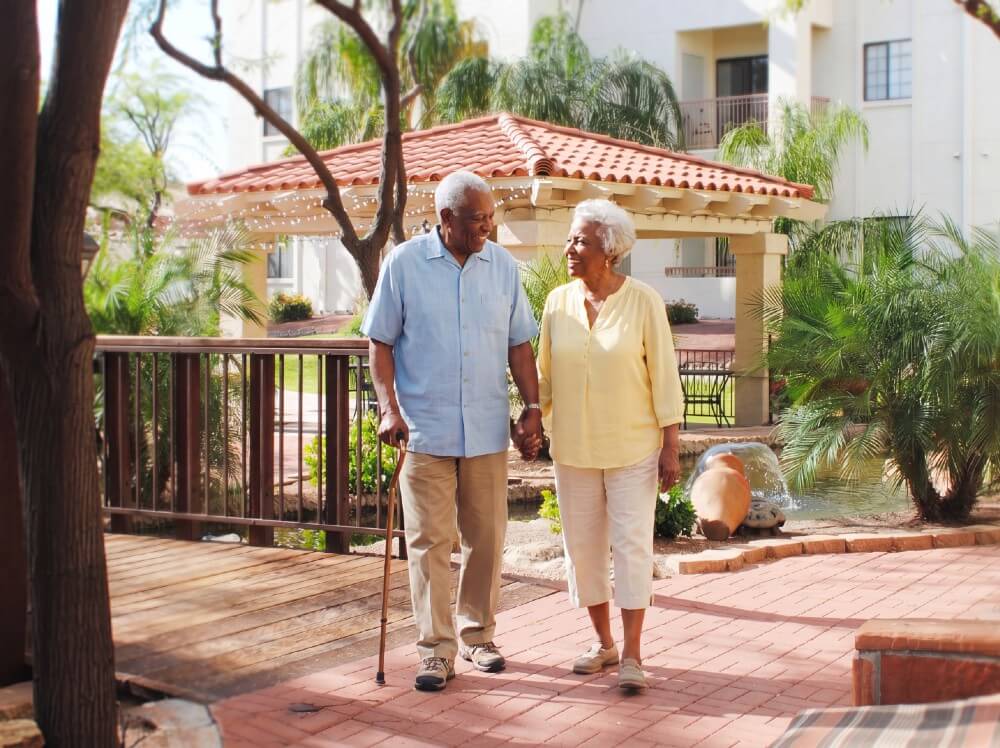 Couple Walking Paths At FSQ Mesa